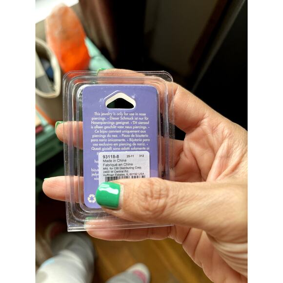 MINI DECORATIVE NOSE RING-STAINLESS STEEL-0.8 MM-STYLISH-BRAND NEW! - Picture 3 of 3